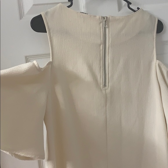 Cream Cold Shoulder Dress - Picture 3 of 3